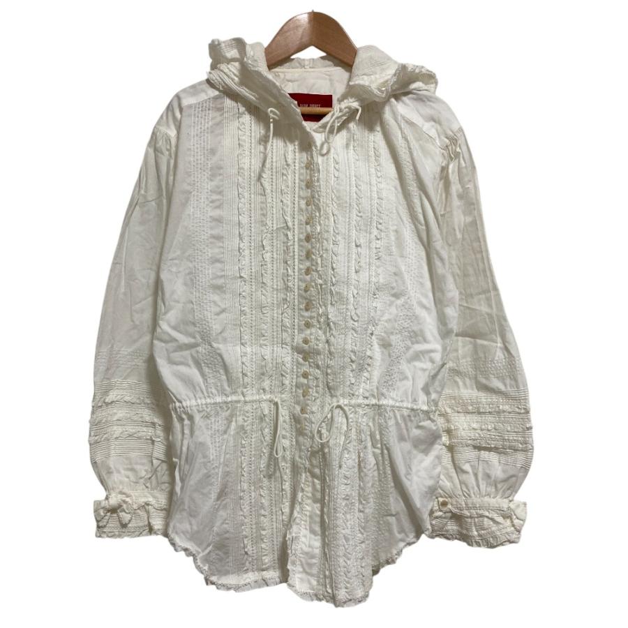 PINK HOUSE（ピンクハウス） 良品 ピコフリル フーディーシャツ