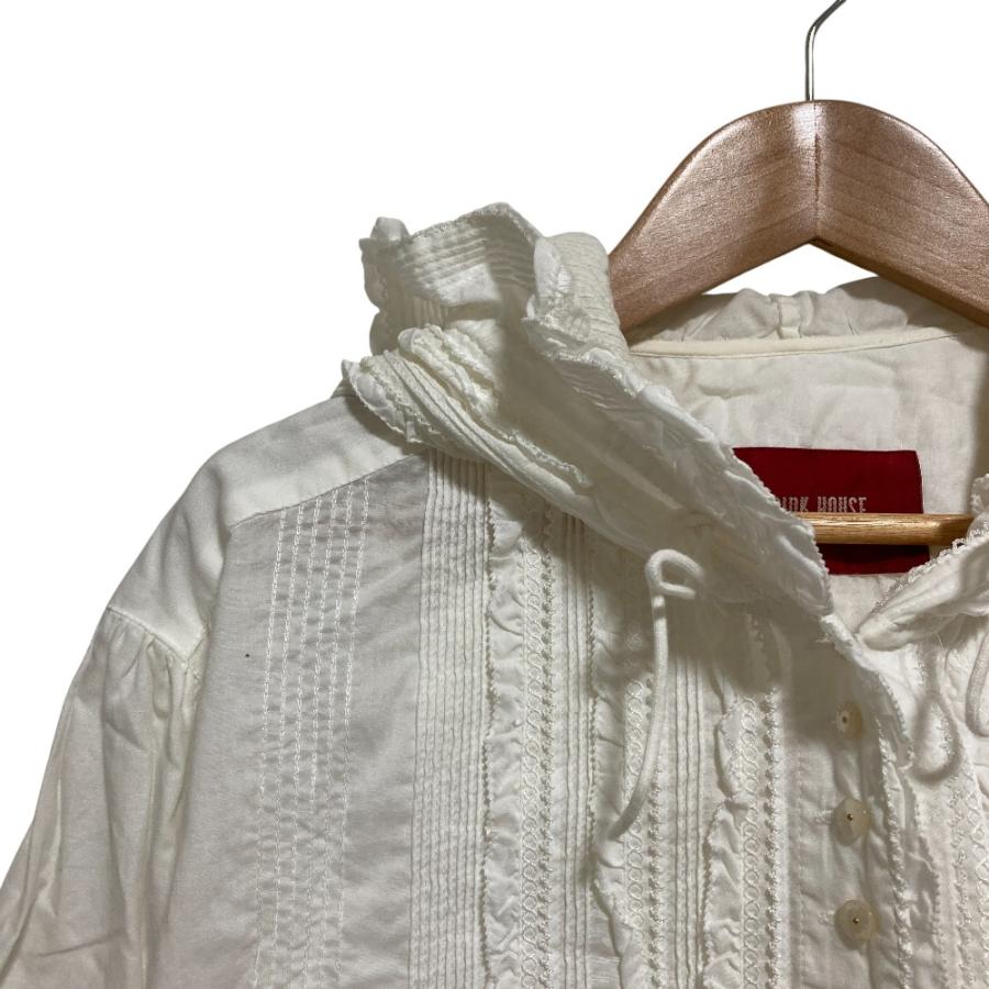 PINK HOUSE（ピンクハウス） 良品 ピコフリル フーディーシャツ