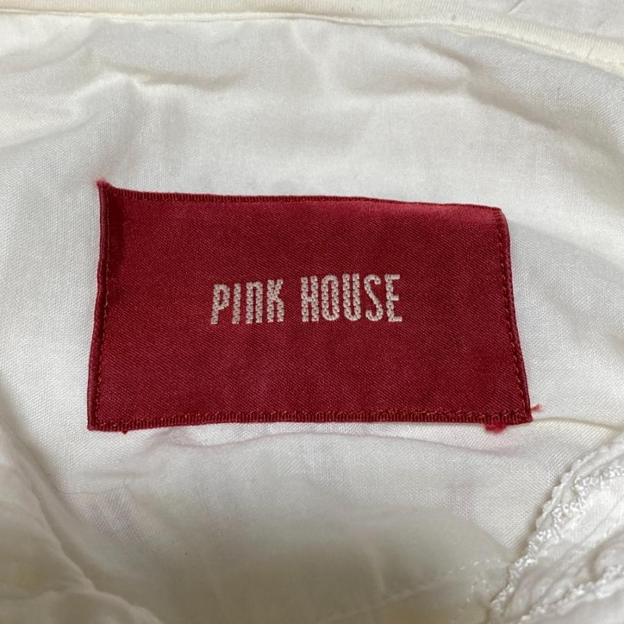 PINK HOUSE（ピンクハウス） 良品 ピコフリル フーディーシャツ