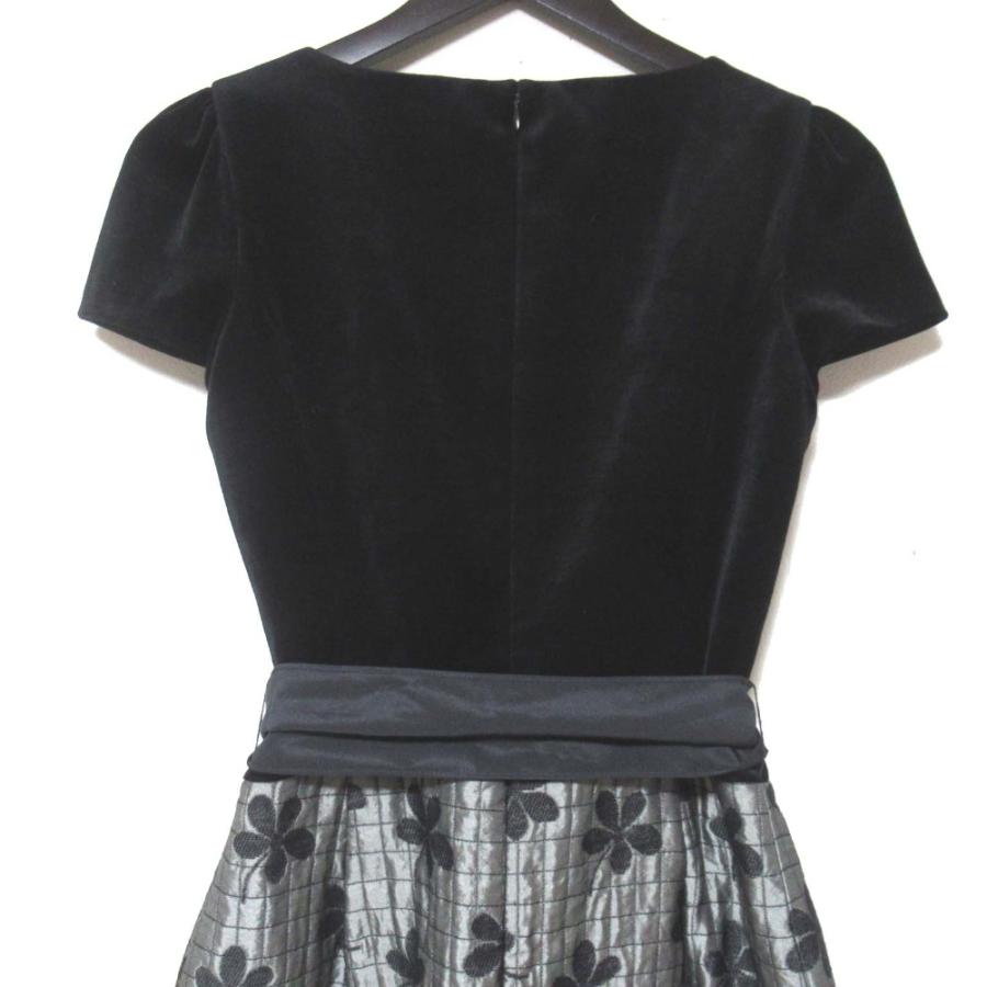 M'S GRACY（エムズグレイシー） 美品 ベロア切替 フラワー柄ジャガード