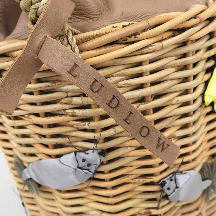 LUDLOW（ラドロー） 美品 ねずみモチーフ かごバッグ ハンドバッグ