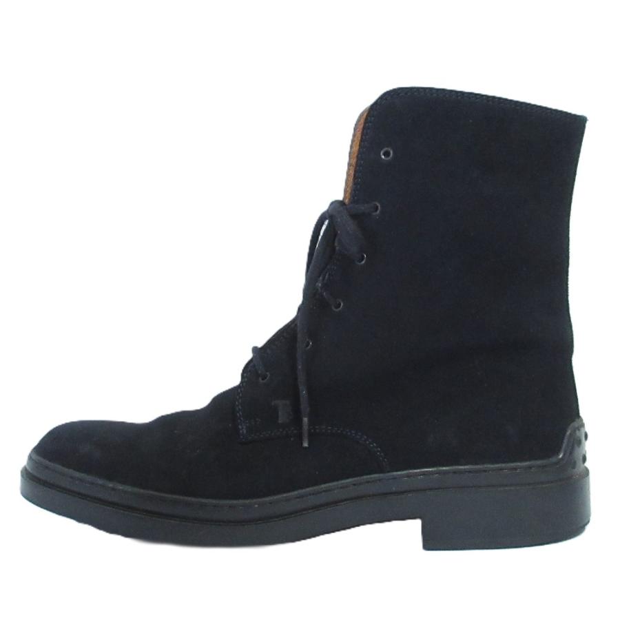 良品 TOD'S トッズ スエード レースアップ ショートブーツ 39 24cm