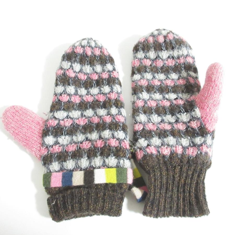 mina perhonen（ミナペルホネン） 美品 ポンポン付き ミトン ニット