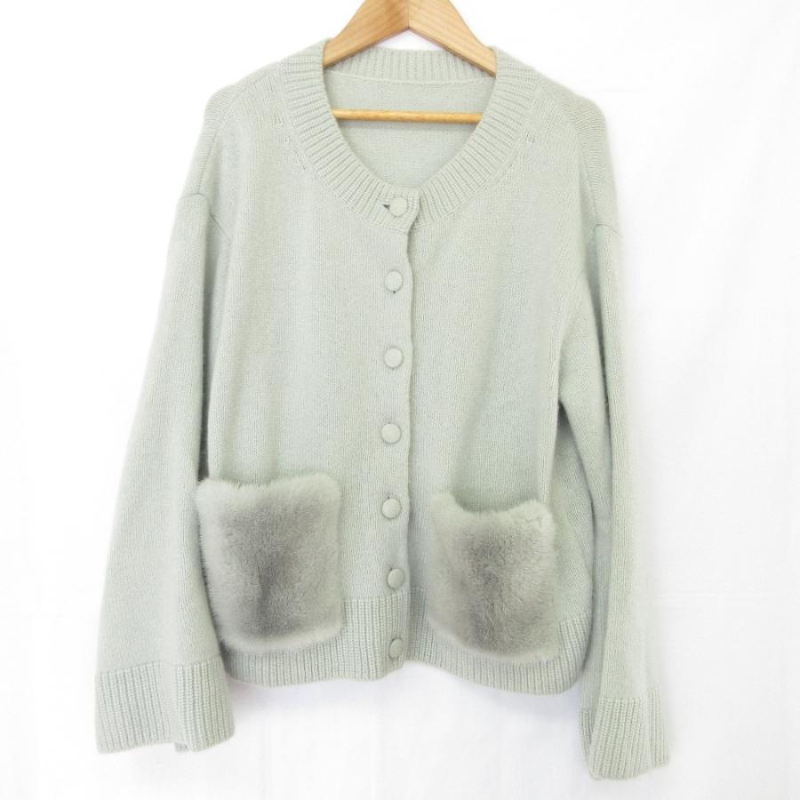 FOXEY（フォクシー） 美品 Knit Jacket Eclisse ミンクポケット