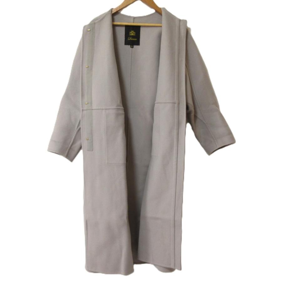 DRAWER（ドゥロワー） 美品 ウールビーバーケヌキ ノーカラーコート