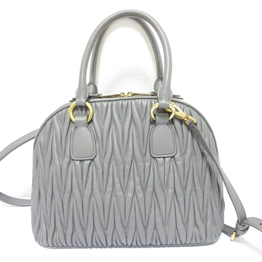 miu miu（ミュウミュウ） 良品 マテラッセ レザー 2way トートバッグ