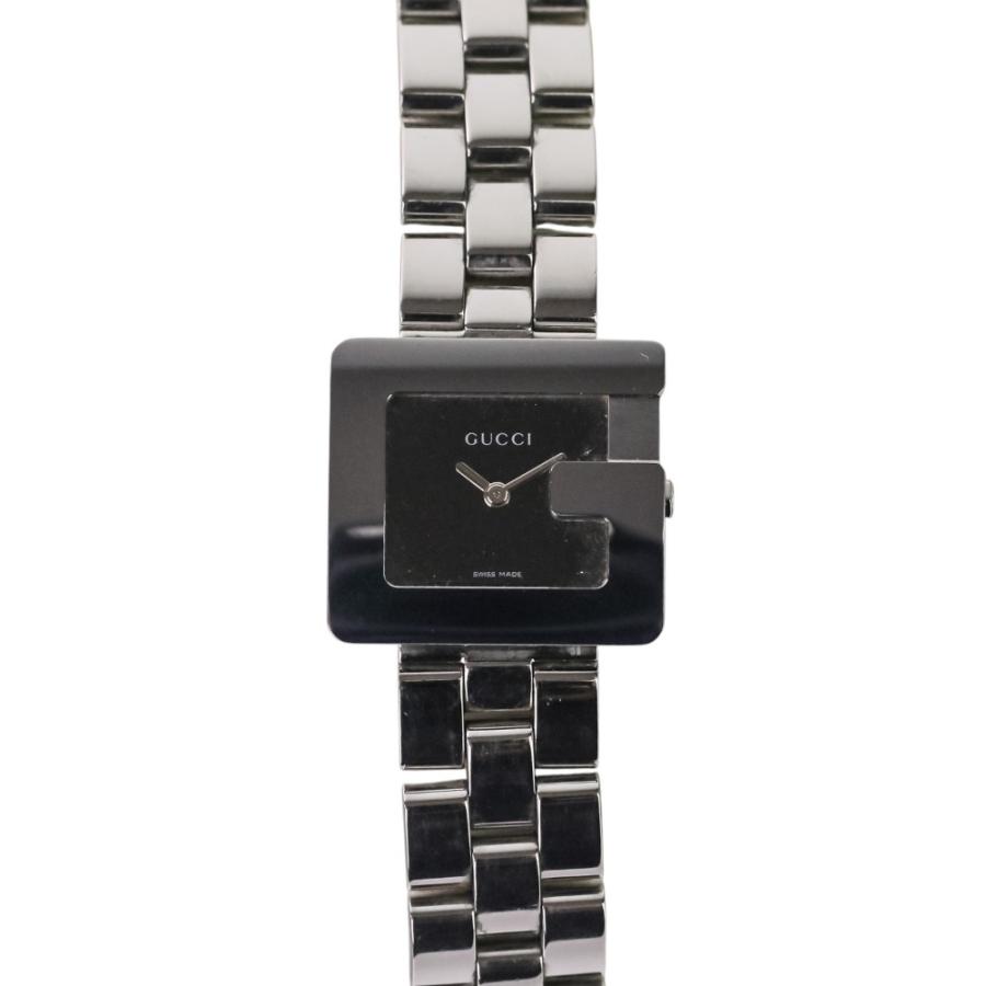 GUCCI（グッチ） 美品 3600L Gロゴスクエア レディース腕時計 ブラック