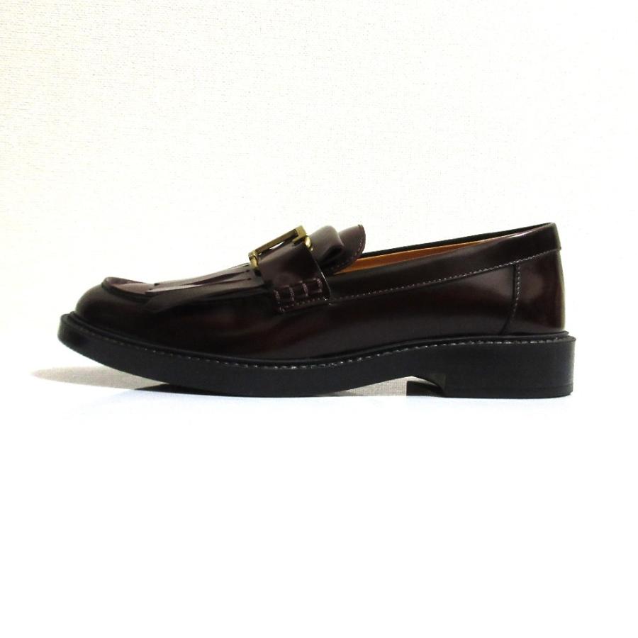未使用 TOD'S トッズ Tタイムレス フリンジ ローファー シューズ