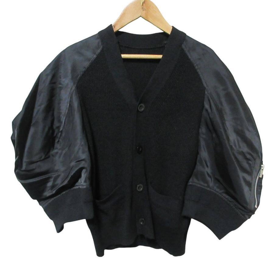 sacai（サカイ） 美品 25SS sacai Nylon Twill X Knit Cardigan