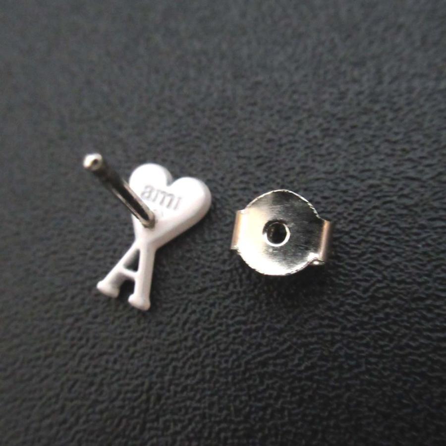 美品 AMI PARIS アミパリス DE COEUR 片耳 ロゴ スタッドピアス