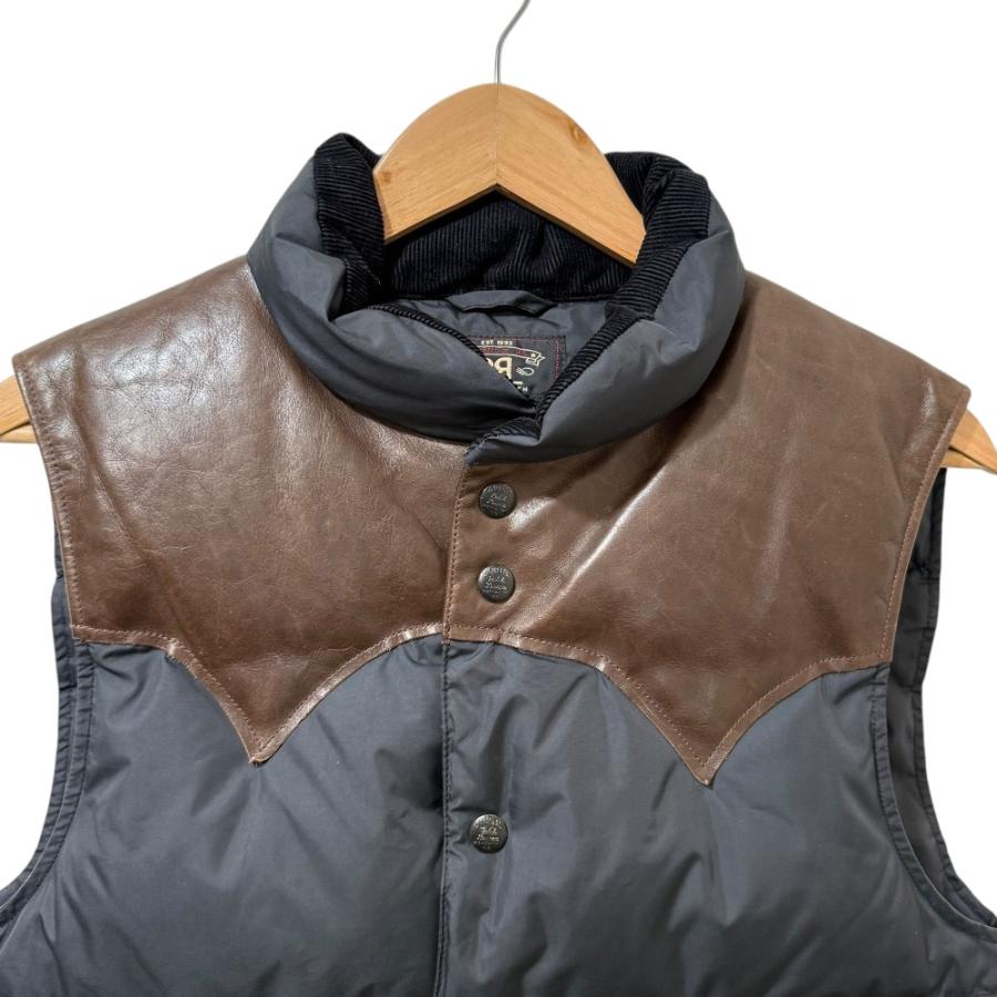 美品 RRL ダブルアールエル ラルフローレン レザーヨーク ダウンベスト