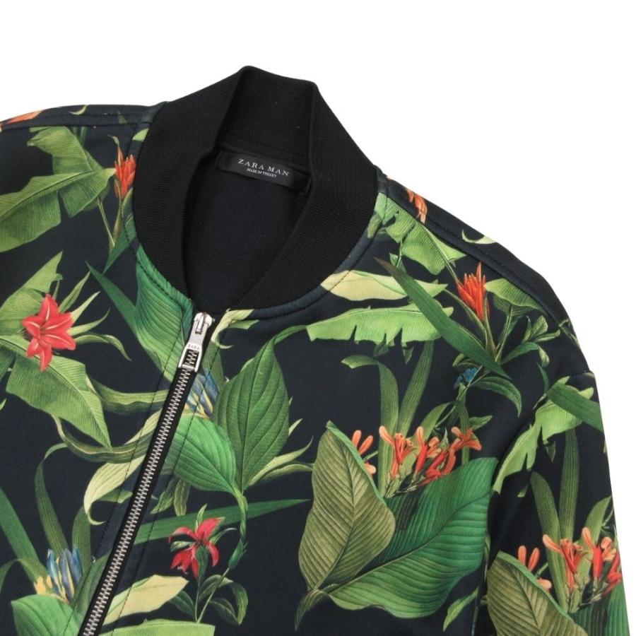 ZARA（ザラ） 良品 ZARA MAN ザラマン ボタニカル柄 ブルゾン ジップ