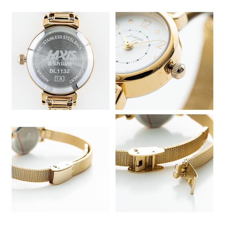 J-AXIS（ジェイアクシス） 腕時計 レディース メッシュベルト 金属