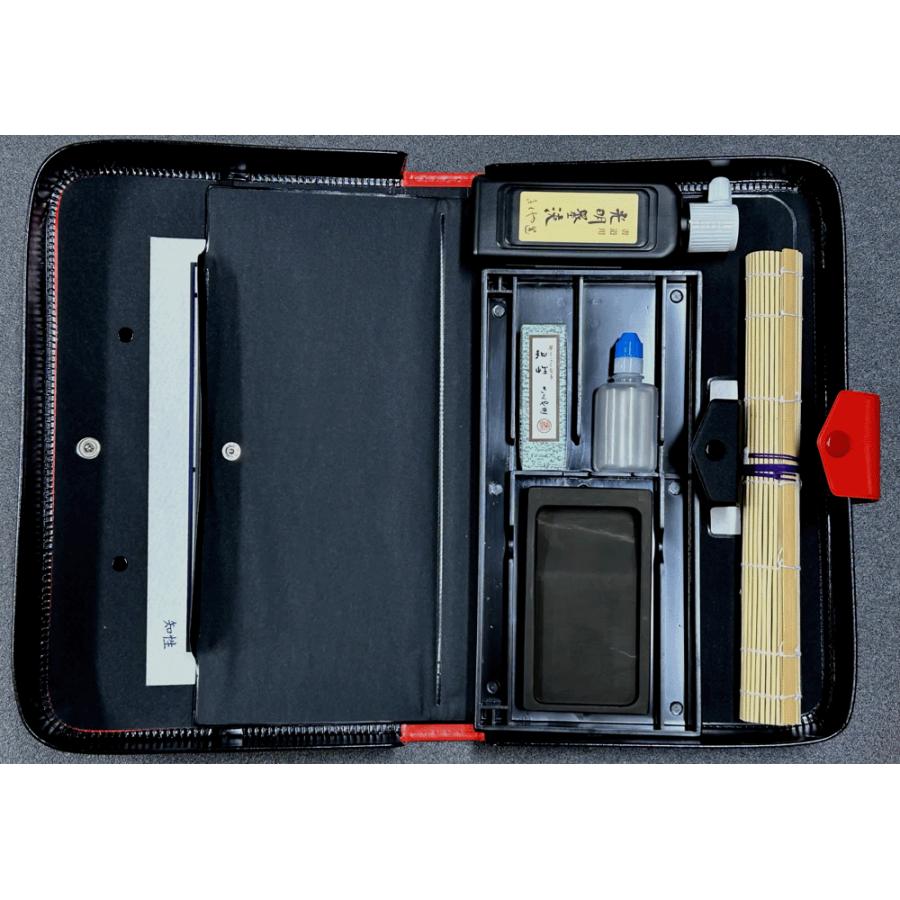 書道セット 本石硯と日本製かばん プラス3cmの余裕 ハード書道セット