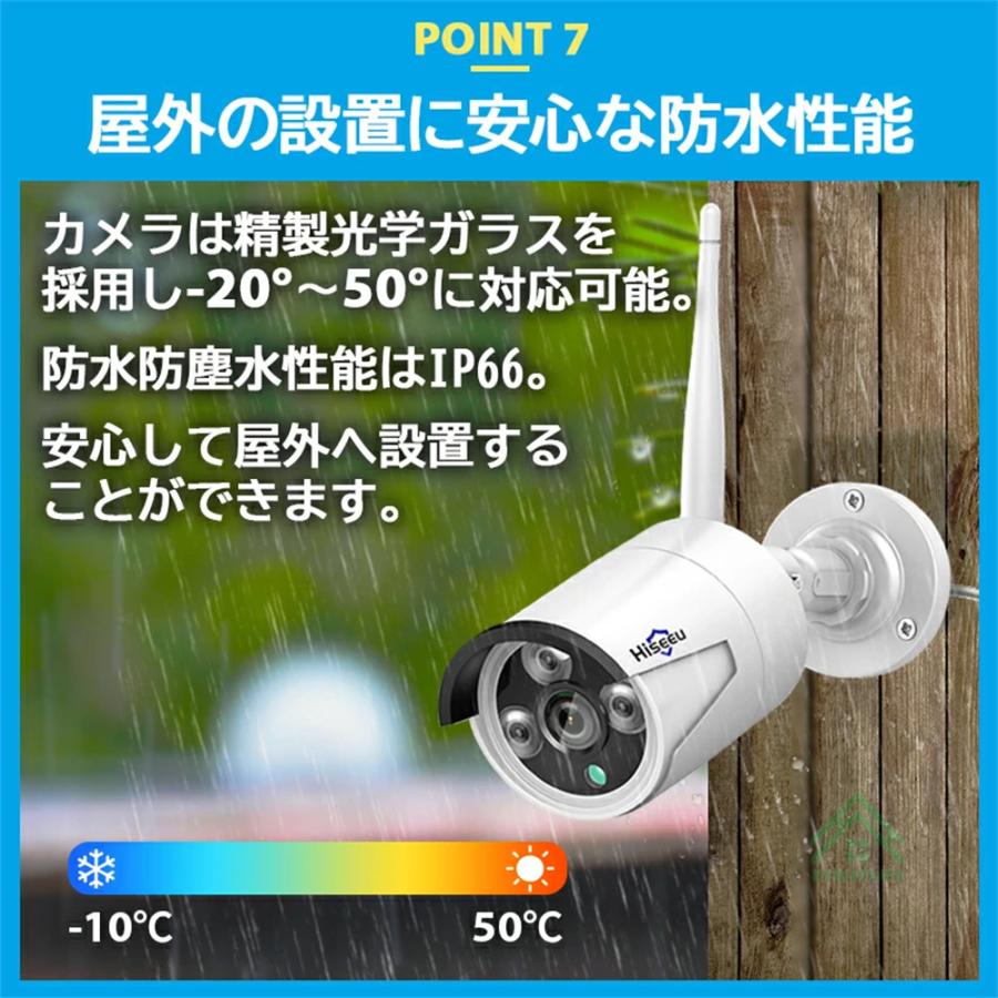 Hiseeu 防犯カメラ ワイヤレスHiseeu 10.1インチLCD液晶モニタ一体型