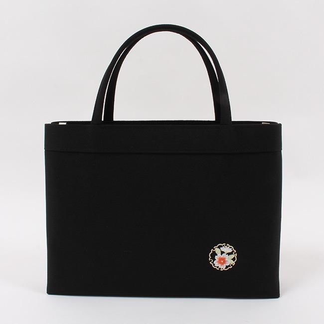 きもの 和 和装バッグ A4 正絹 ちりめん フォーマル 宝尽くし 刺繍入り