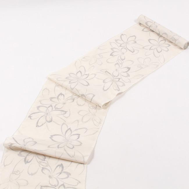 きもの 和 本場 大島紬 白大島 7マルキ 窪田織物 手織り 白眉 花模様