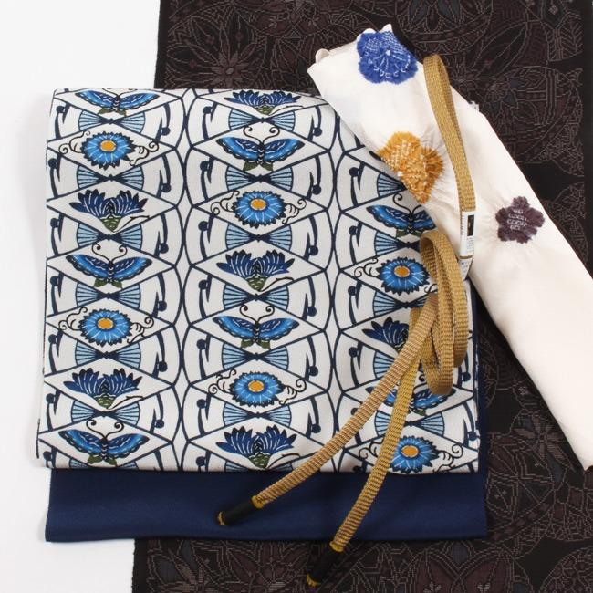 きもの 和 名古屋帯 正絹 本場 琉球紅型 特選 九寸名古屋帯 染め帯