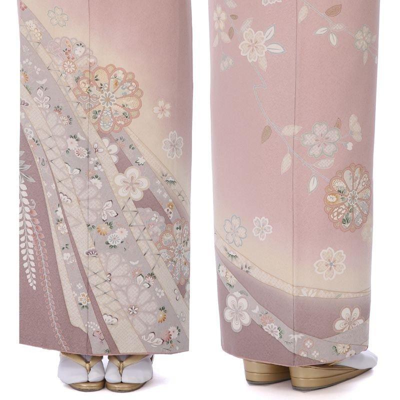 訪問着レンタル 安い 格安 正絹 mtu-14 着物フルセット 結婚式 披露宴