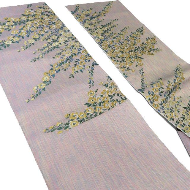 特選 袋帯 未使用 カジュアル 六通 古田芳彩作 人間国宝 木村雨山画