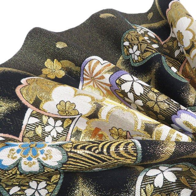 袋帯 振袖用 中古 リサイクル 正絹 フォーマル 仕立て上がり 六通 花