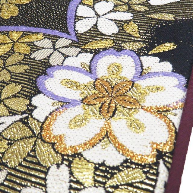 袋帯 振袖用 中古 リサイクル 正絹 フォーマル 仕立て上がり 六通 花