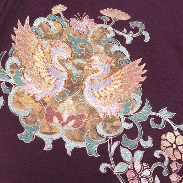 FINAL PRICE ／ 特選 訪問着 着物 中古 金彩 汕頭刺繍 スワトウ 金駒