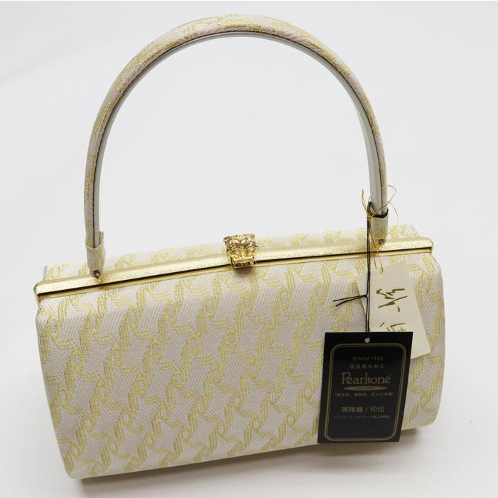 ☆きもの北條☆ 沙織 草履 バッグ セット 新品 Lサイズ 西陣織 パール