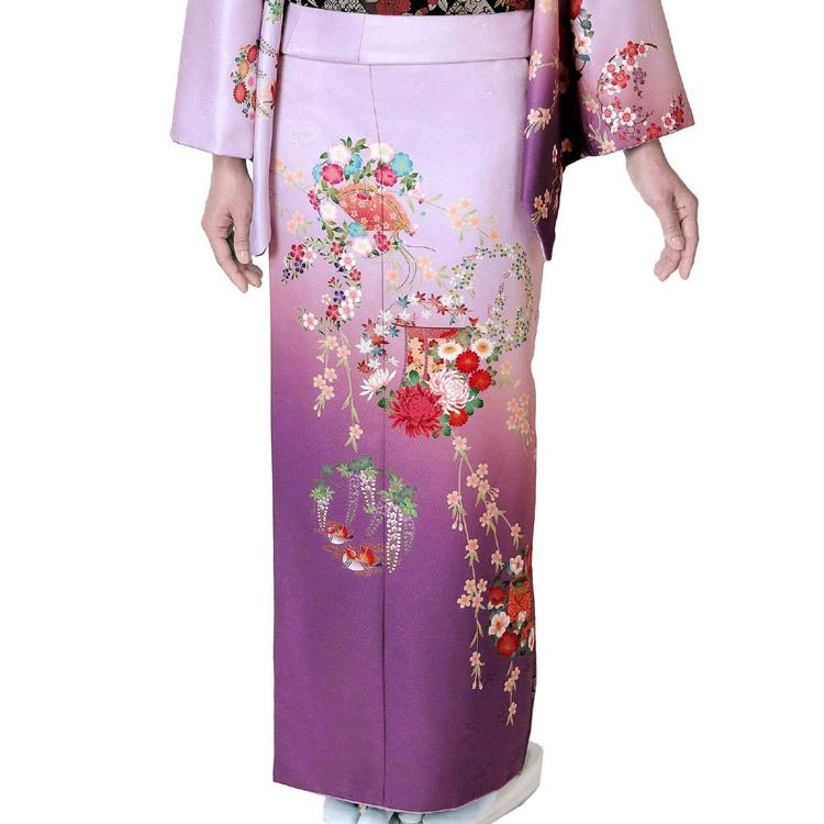 H.L（アッシュ・エル） 訪問着 5点セット 洗える ピンク紫ぼかし地