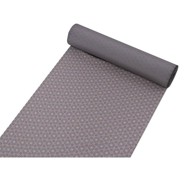 着物 反物 正絹 小紋 グレー地 北斎模様 さくら 桜紋 フルオーダー お