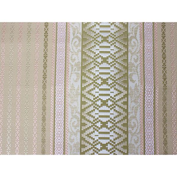 名古屋帯 正絹 新品 未仕立て 仕立てつき 博多織 反物 黄土色 オリーブ