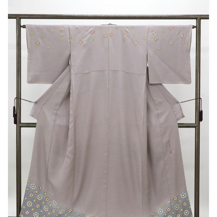 訪問着 正絹 友禅作家 千地泰弘作 身丈157cm 裄丈64.5cm リサイクル