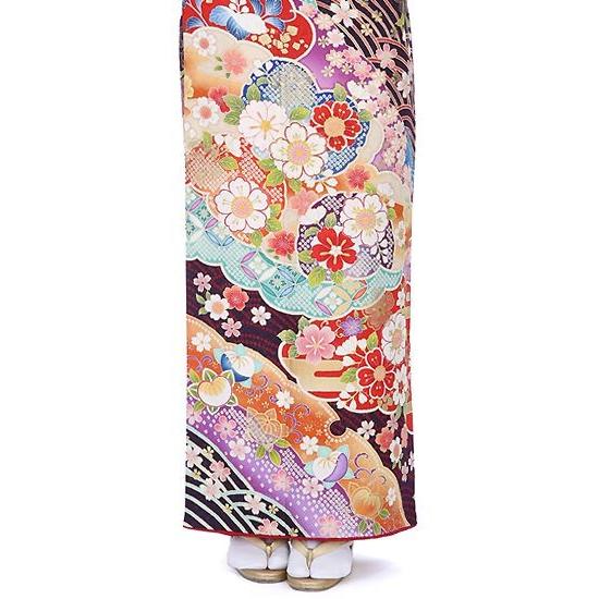 振袖レンタル 正絹 総絞り シンプル fg-188b フルセット一式 着物 人気