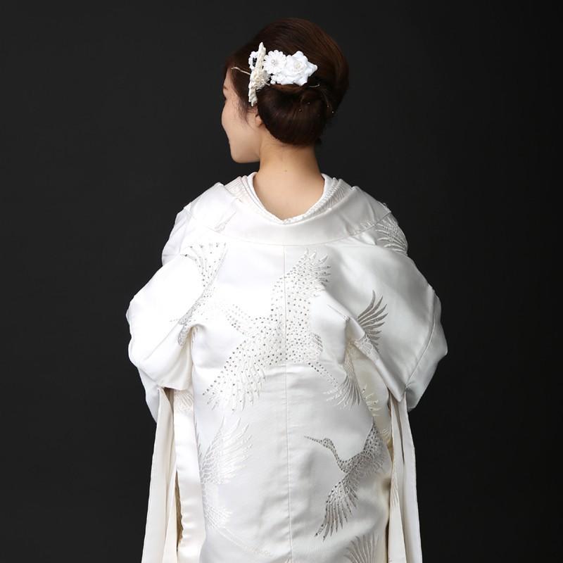 正絹 高級「白無垢フルセットレンタル」150-165cm/掛替セット割引