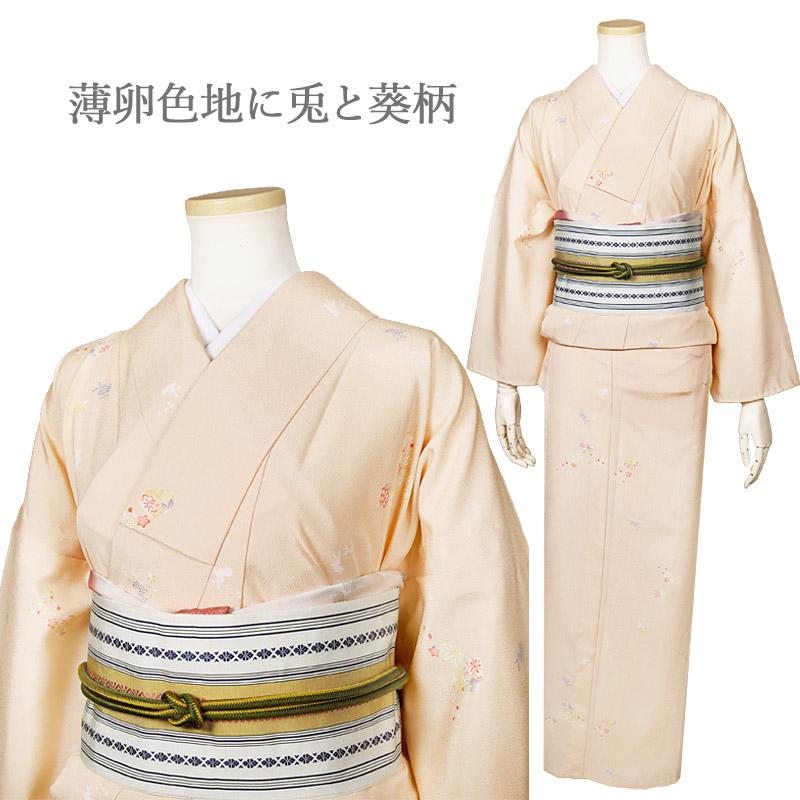 シルック 洗える着物 着物 東レシルック 単衣 仕立て上がり 小紋 S M L