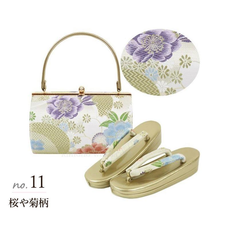 再入荷！】草履バッグセット 成人式 結婚式 帯地 振袖 厚底草履 M L