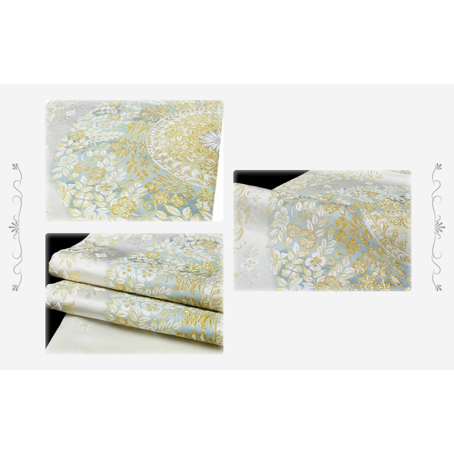 袋帯 唐織 正絹 洛陽織物 西陣織 白地 白 ホワイト 花唐草 花 金糸 未