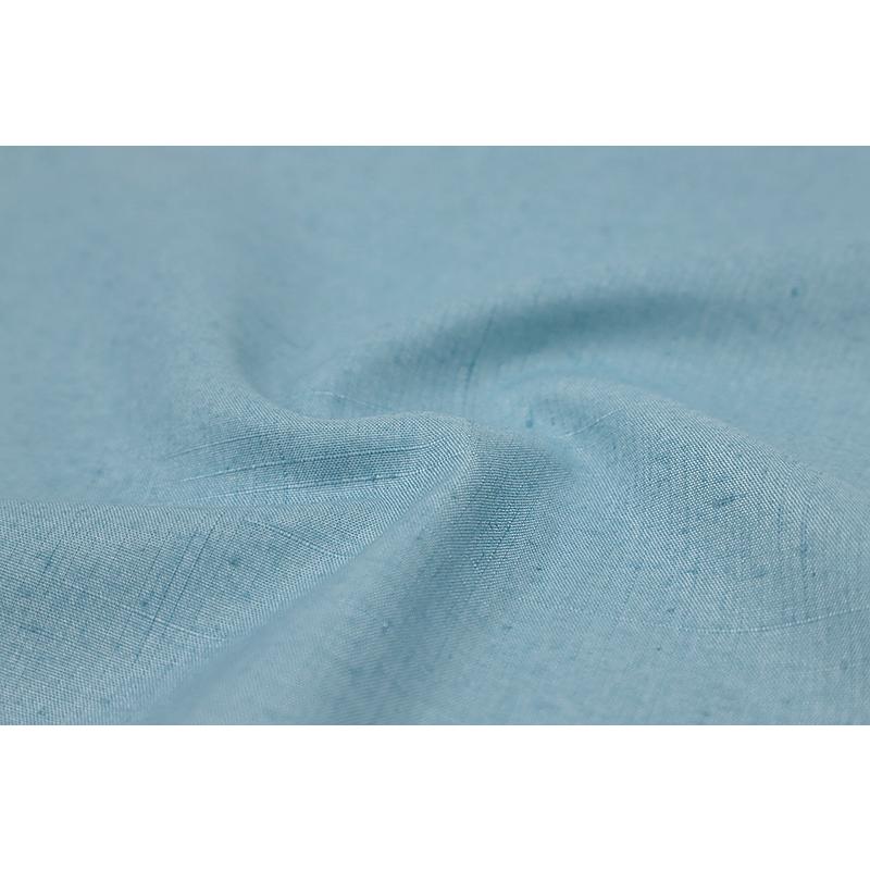 結城紬 正絹 水色 無地 未仕立て 反物 伝統工芸品 お洒落着 カジュアル