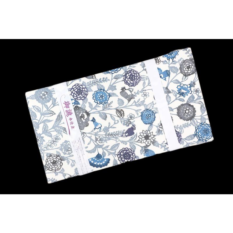 名古屋帯 江戸紅型 紅型染 和染紅型 浜紬 浜つむぎ 網織紬 正絹 白地