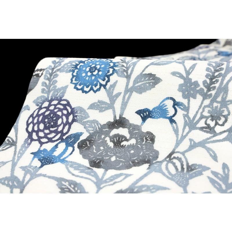 名古屋帯 江戸紅型 紅型染 和染紅型 浜紬 浜つむぎ 網織紬 正絹 白地