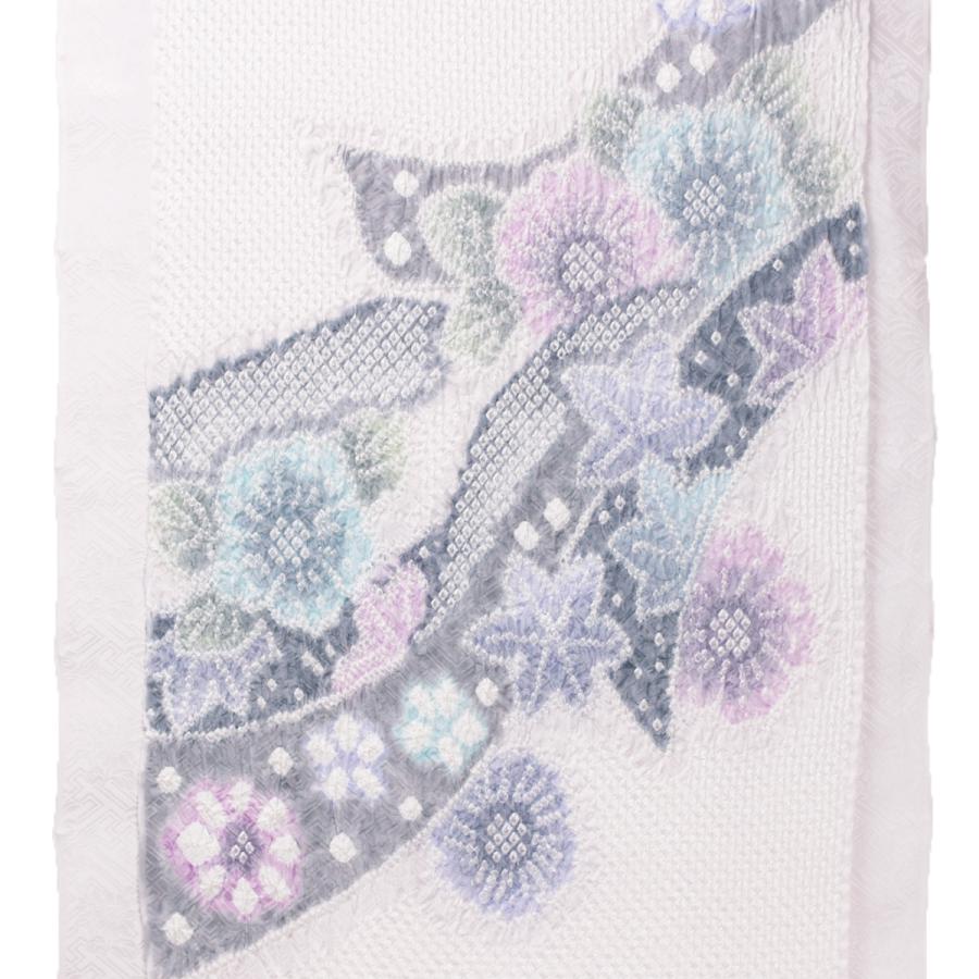 帯 九寸名古屋帯 藤娘きぬたや 染め帯 総絞り帯 花模様 のし柄 花