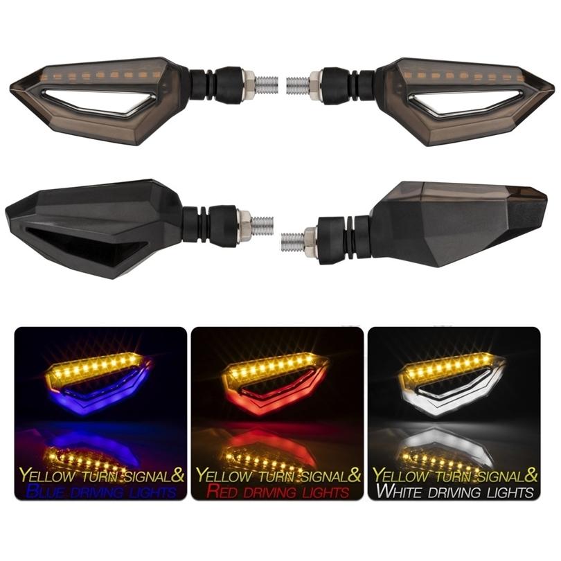 バイク 汎用 LED テールランプ内蔵 ウインカー 4個セット 1台分 クリア