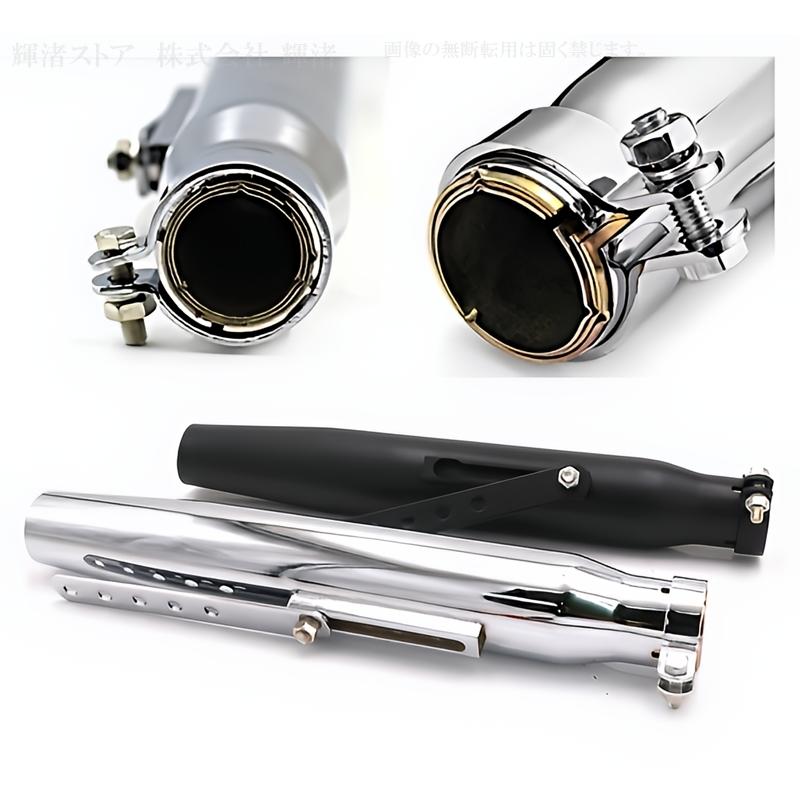 バイク 汎用 スリップオンマフラー 差込内径36-45mm 全長435mm