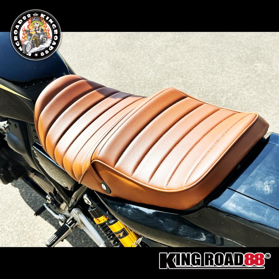 ヤマハ XJR400 前期 4HM KingRoad88 タックロールシート ブラウン