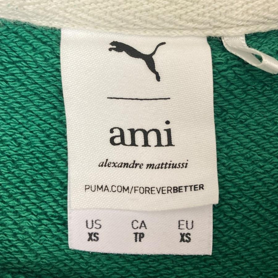値下げ】AMI PARIS×PUMA クルーネックスウェット グリーン サイズ：XS