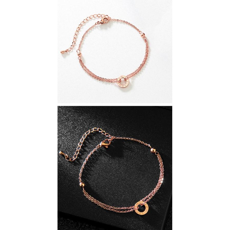 アンクレット リング ローマン数字 ピンクゴールド エレガント 足首