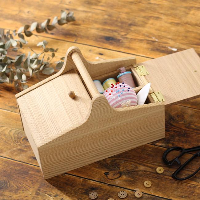 MADEJ マデイ Wood ソーイングボックス(裁縫箱 おしゃれ 木製 裁縫道具