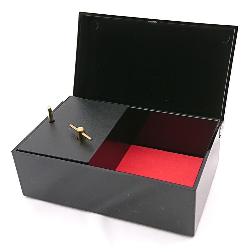 宝石箱 ミニ 黒 蝶の舞 オルゴール付 ジュエリーケース ジュエリー