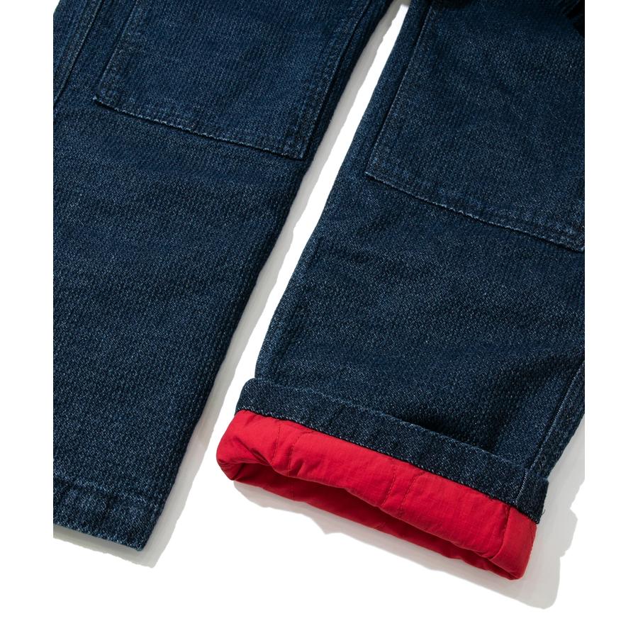 アオゾラブルーヘヴン オーバ ーオール AOZORA刺し子デニム中綿