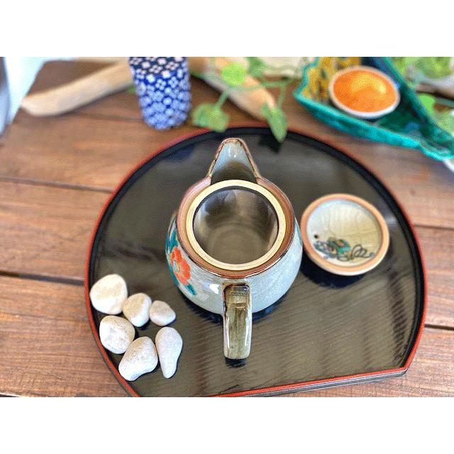 九谷焼 高級 陶磁器 急須3点セット 大 椿に鳥 裏絵(Kutani teapot set